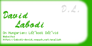 david labodi business card